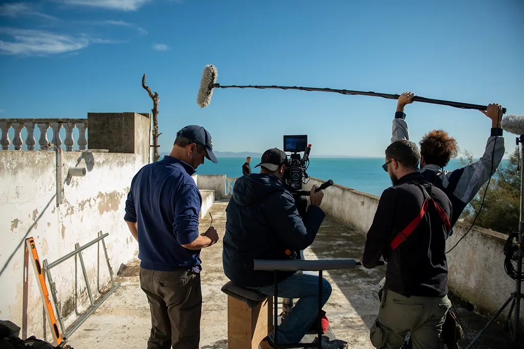 Tournage de film en Tunisie en bord de mer